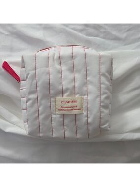Clarins Quilted Eco-Conscious Makeup Bag Pouch